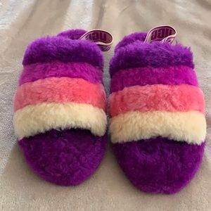 UGG Logo Fluff Yeah Multi-Color Fur